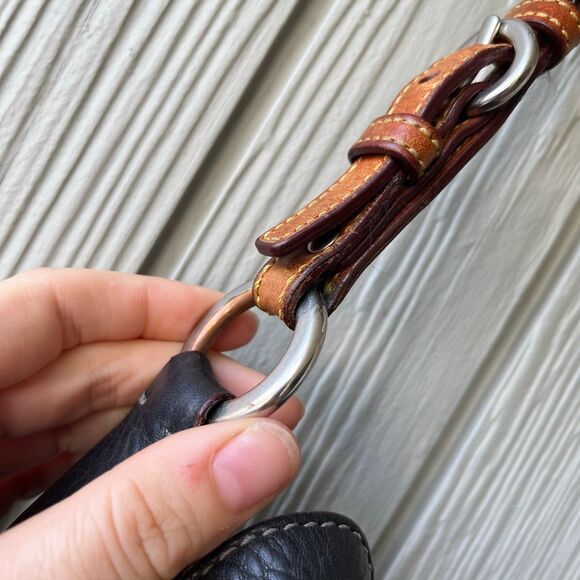 VTG Coach Legacy Black Pebbled Leather Hobo Bag | Fuchsia Lining 9379 - Picture 11 of 13